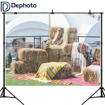 

Dephoto Photography Backdrops Straw Haystack Blanket Background Computed printed Children Backdrops for photo studio
