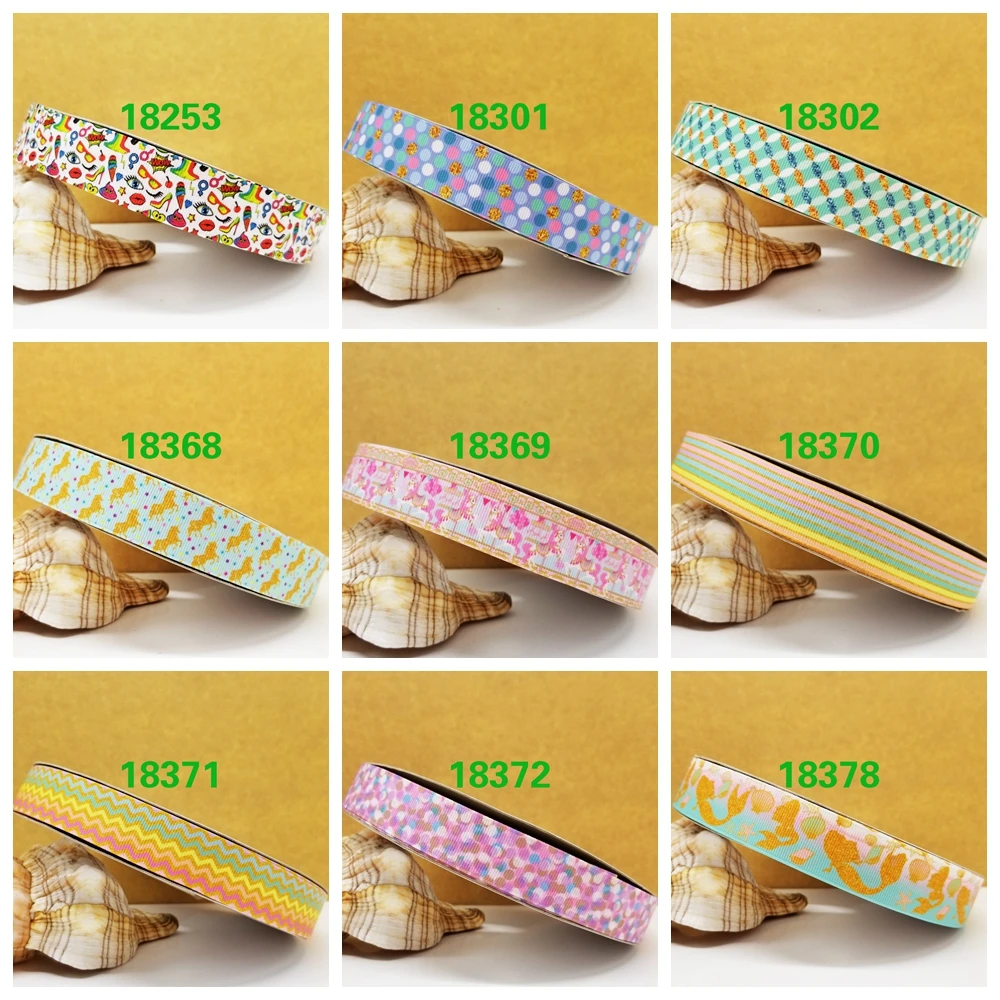 

Free shipping 50 yard cartoon printed grosgrain ribbon 18378