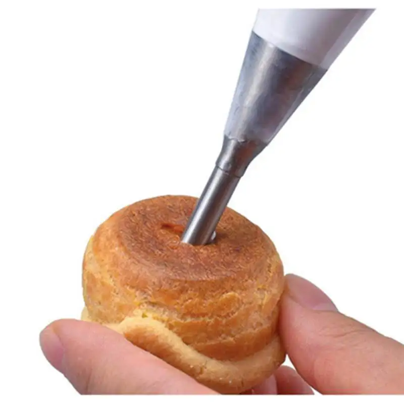 

Bakeware Cake Piping Nozzles High Quality Stainless Steel Cream Puffs Decorating Squeeze Flower Mouth Fancy Pastry Baking Tool