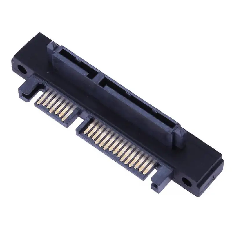 90 ° угол SATA 22pin (7 + 15) папа-22pin Женский удлинитель адаптер расширение жесткого диска