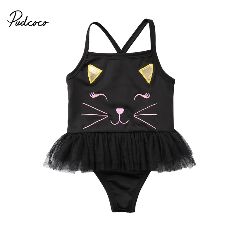 

Baby Swimwear One Piece Cartoon Ruffle Tutu Strap Babies Girls Swimsuit Bodysuit Beachwear Bathing Suit for 0-4Y Girl Kids