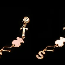 Милый медведь США Подвеска со словами телефон, пыленепроницаемый, вилка разъем для наушников для Iphone для samsung для Xiaomi