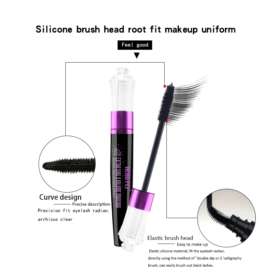 Ресницы Расширение Тушь Black Ink Quick Dry Lashes Керлинг Природный 3D Волокна Для Ресниц