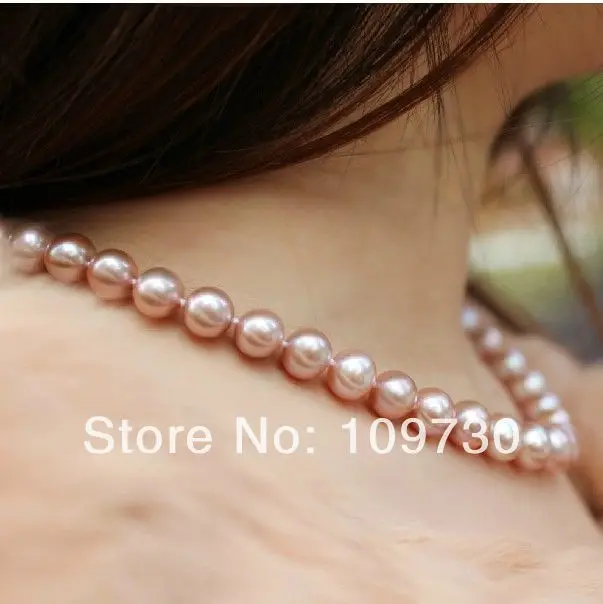 

Jewelry 002508' 11-12mm south sea pink purple pearl necklace 18inch 14KGP solild gold clasp