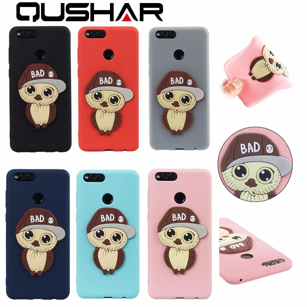 For HUAWEI Honor 7X BND L21 L22 L24 AL TL10 lovely Owl Anti-Fall Phone Cover Case Silicone Soft Bad Boy Cartoon Shell |
