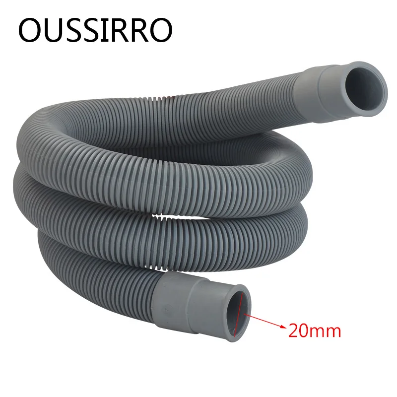 

20mm Inner Diameter Drum Washing Machine Special Drainage Tube Gray Drainage Pipe 0.8m/1.5m Hose Laundry Supplies For Kitchen