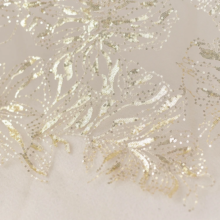 flowers embroidery lace fabrics for wedding dress 5