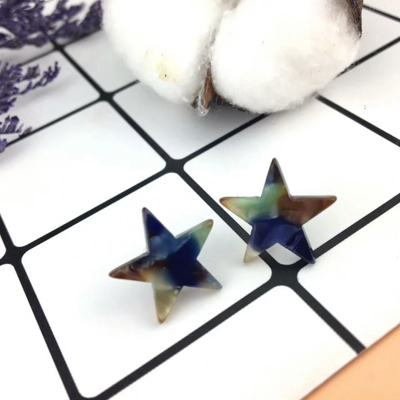

Korean Fashion Women Jewelry Acrylic Star Stud Earrings New