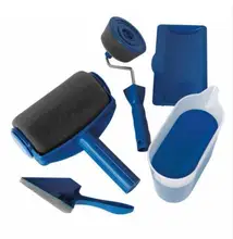 5 Pcs DIY Roller Brush Paint Roller Kit Office Room Wall Painting Hand Tools Roller Paint Brush Runner 0326