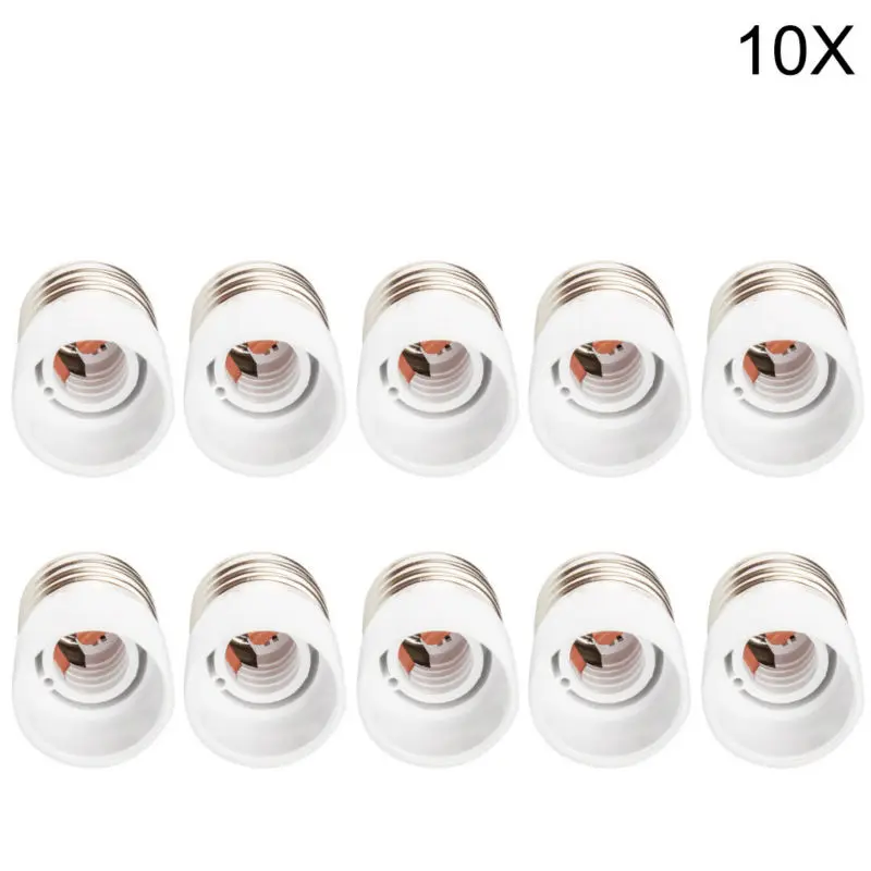 

10x Adapter Conversion Socket Converter E27 TO E14 High Quality Material Fireproof Socket Adapter Lamp Holder
