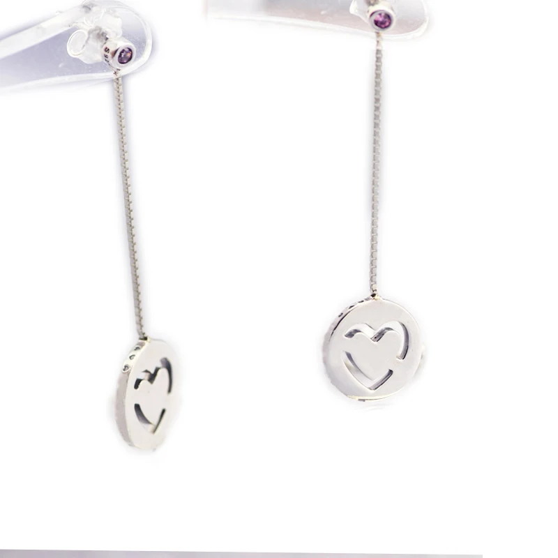 

Earrings for women Pure Love Dangle Earrings BrincoS 925 Sterling Silver Jewelry DIY Orecchini Oorbellen Pendientes