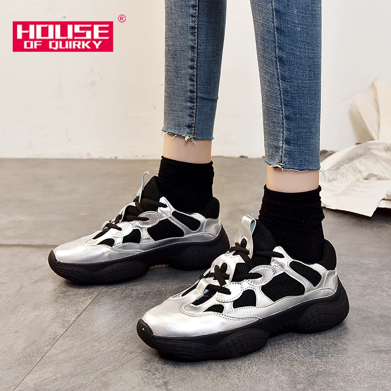 

breathable mesh sneakers women Casual shoes lace-up comfortable platform shoes women Flats Vulcanized shoes autumn women shoes