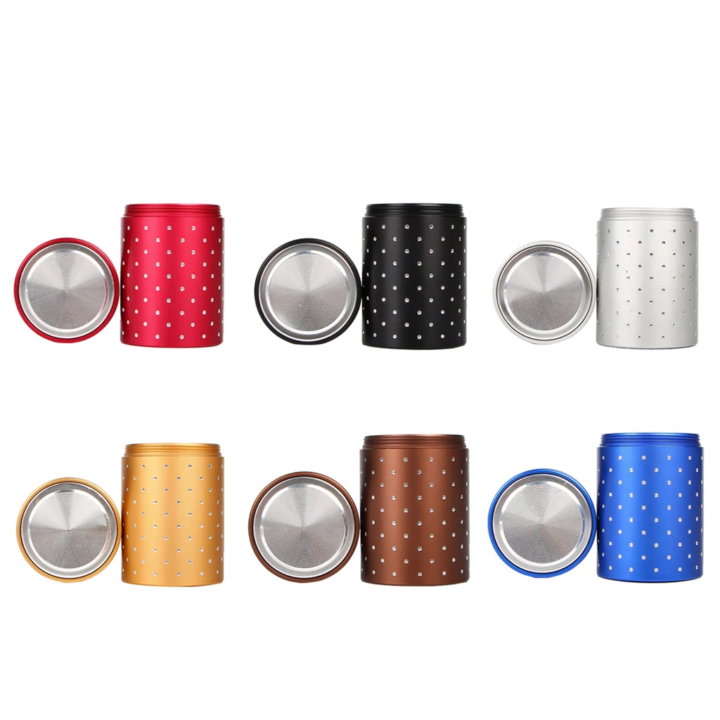 Tea Caddies Round Metal Tea Box With Lid Tea Jar Coffee Powder Cans 7 x 4.5cm