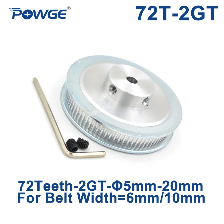 72T Pulley Synchronous Wheel for Drive Belt width 6mm 10mm GT2 Timing Belt 24T