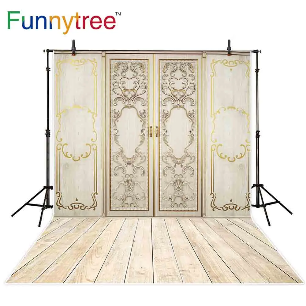 

Funnytree background for photo studio retro pattern decoration door wood floor photography backdrop photobooth printed photocall