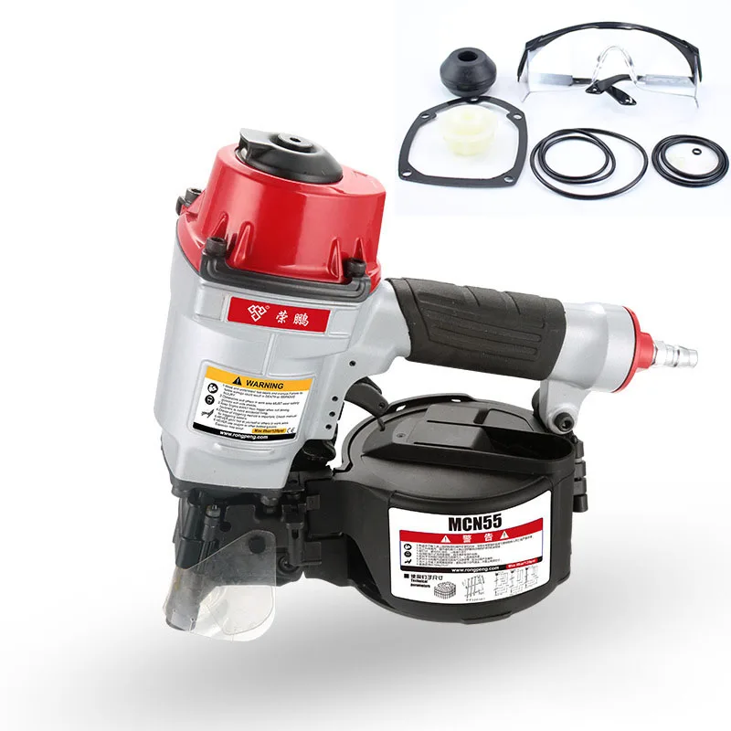 Quality CN55 Industrial Pneumatic Coil Nailer Tool Air Nailing Gun for Pallet Making Air Gun