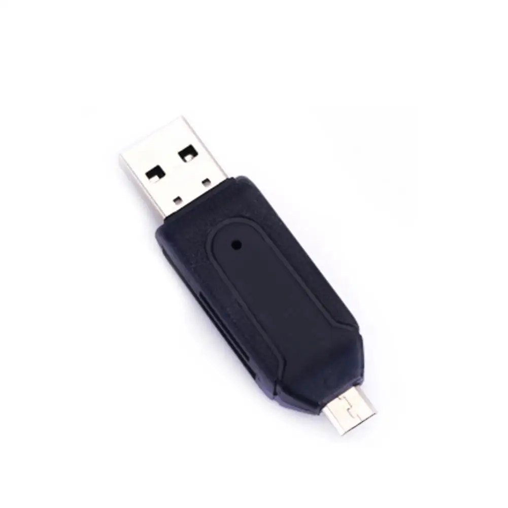 USB OTG SD T-Flash памяти USB флэш Мышь Клавиатура расширения USB 2,0+ Micro кард-ридер адаптер для сотового телефона ПК Micro - Цвет: Black