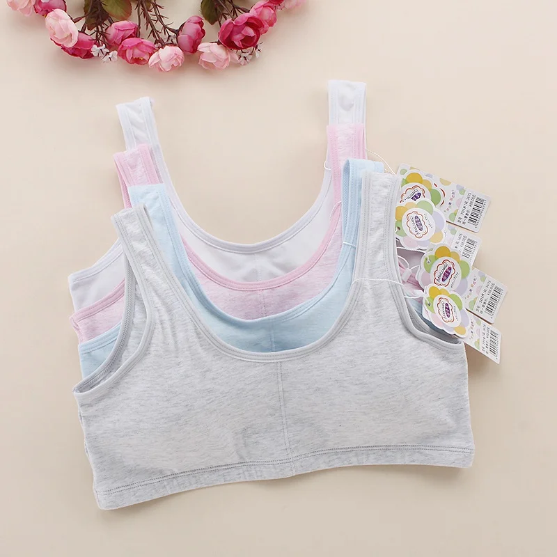 2017 High Quality Girls Bra Cotton Young Girls Training Bra Comfortable Children Underwear