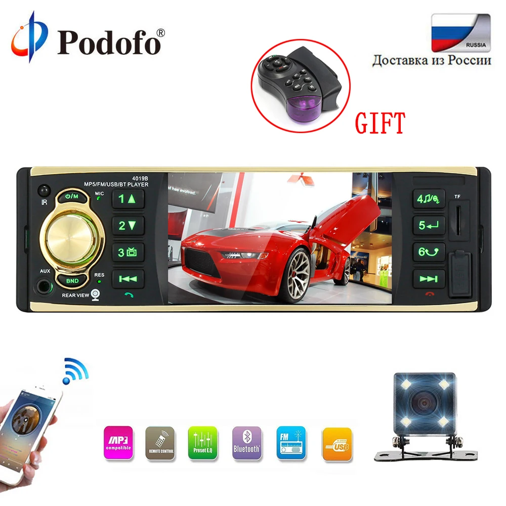 

Podofo 10.1" LCD HD Monitor Mini TV & Computer Display Color Screen 2 Channel Video Input Security Monitor With Speaker VGA HDMI
