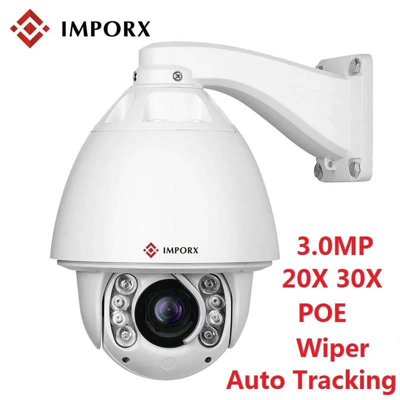 

IMPORX Smart Auto Tracking PTZ IP Camera HD 3.0MP 20X 30X ZOOM Outdoor Home Security Surveillance CCTV Network Camera With Wiper