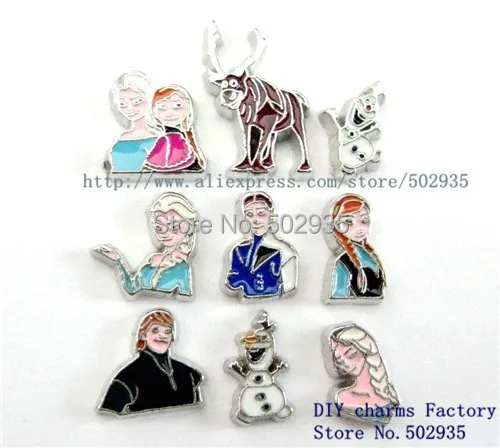 100pcs f r o zen Floating Locket Charms Fit living memory locket lockets FC492 | Украшения и аксессуары