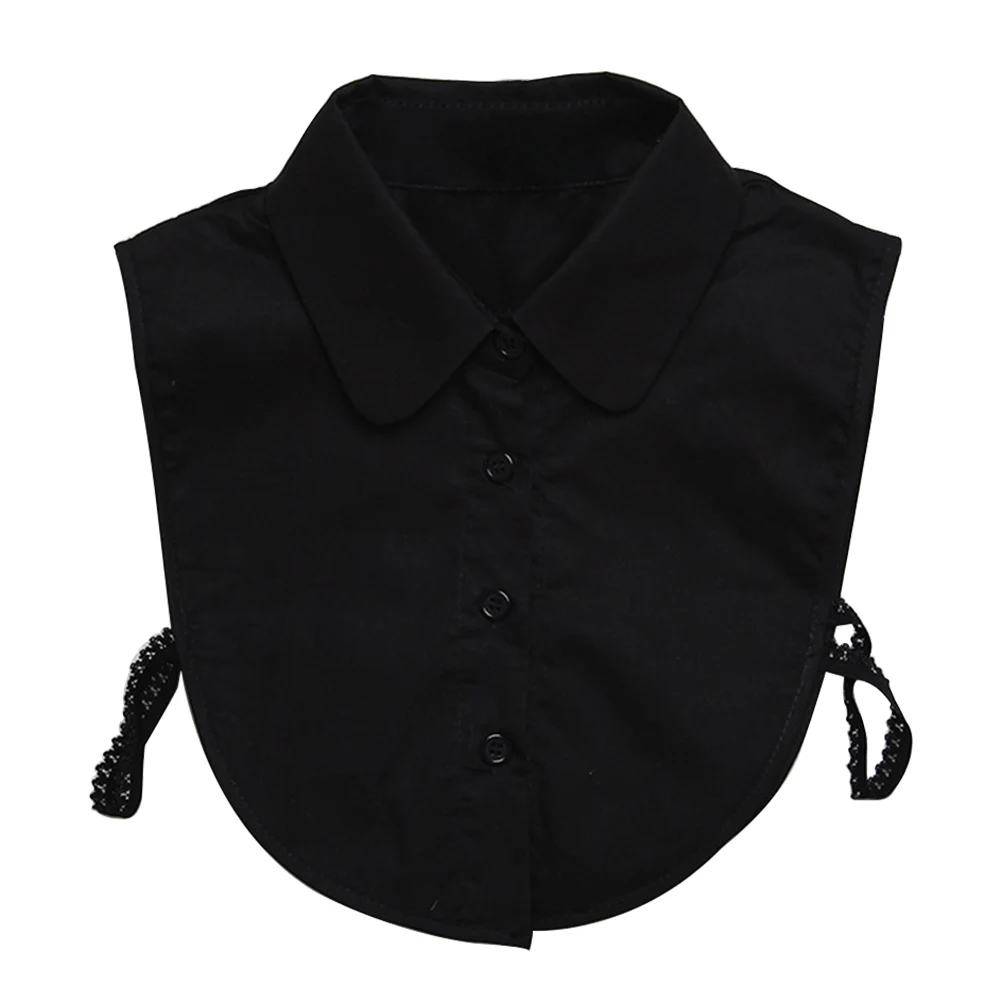 Женский однотонный круглый легкий топ-рубашка куртка с лацканами чокер с лентами съемный воротник все-одежда аксессуары