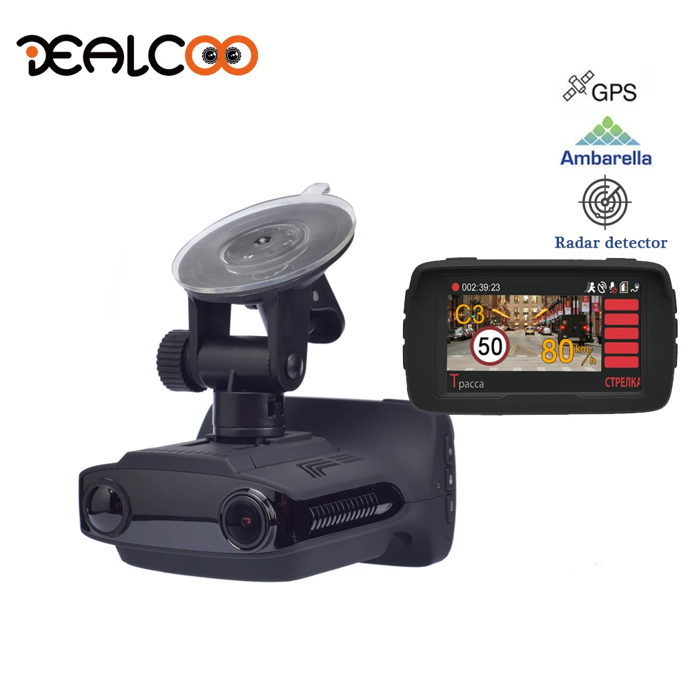 Dealcoo Car DVR Digital Video Recorder Camera Radar detector GPS Logger
