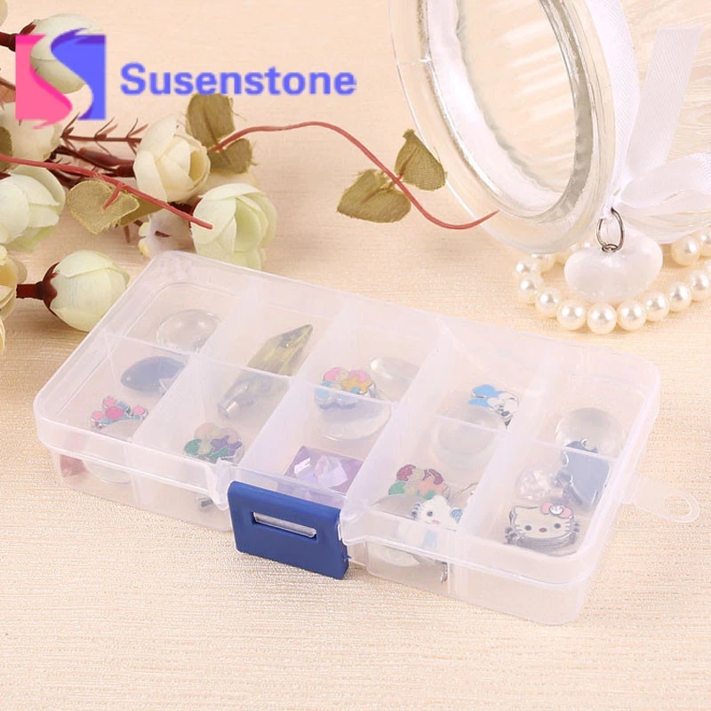 

2018 Hot Plastic Ring Display Box Jewelry Box Earrings Ring Jewelry Storage 10 Slot Case Box Tray White Wholesale Jewelry Tools