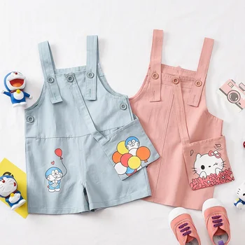 

Children's Jumpsuit Teens Big Brother and Little Sister Matching Clothes Kid Baby Boys Girls Denim Overalls Pants Cartoon Suit