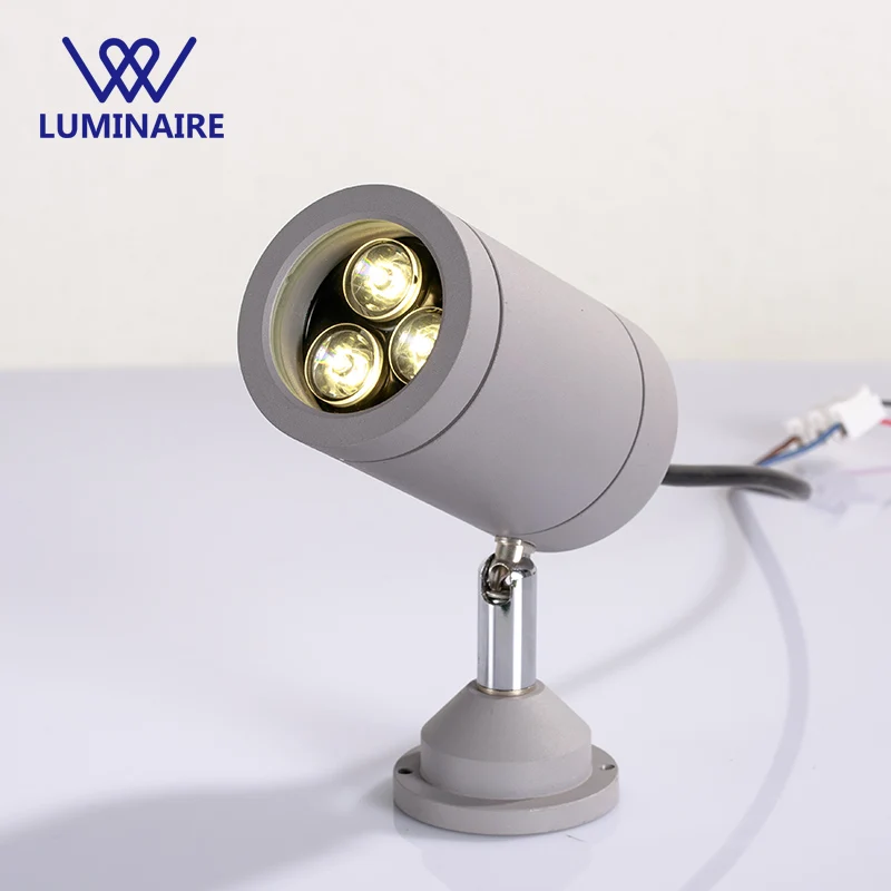 

VW Outdoor spot wall led light spotlight 3W ip66 aluminum Led floodlights AC85-265v projector Outdoor Lighting 330lm wall light