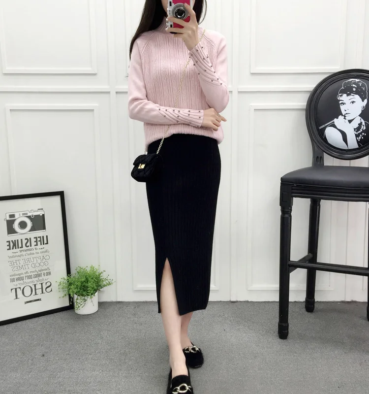 wool skirt black 02