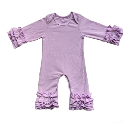New Ruffle Multicolor Cotton Solid Floral Animals Plaid Print Romper Newborn Baby Girls Long Sleeve Pajama Sleepers Leg Outfit black baby bodysuits	 Baby Rompers