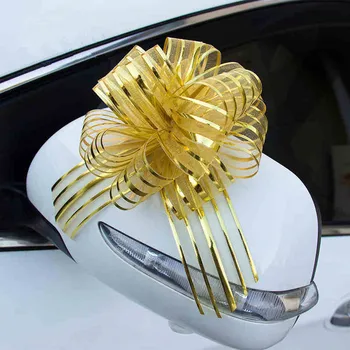 

Pull Bow Ribbon Wedding Car Decoration Door Handles Rearview Mirror Flower Balloon Red Wine Gift Packag