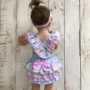 

Summer Infant Girls Romper Floral PatternFlare Sleeve Romper Casual Backless Romper Outfits Baby Clothes