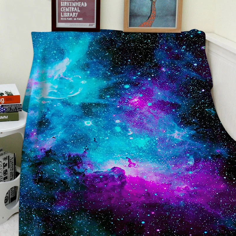 

Blanket Comfort Warmth Soft Cozy Air conditioning Easy Care Machine Wash House Nebula Galaxy