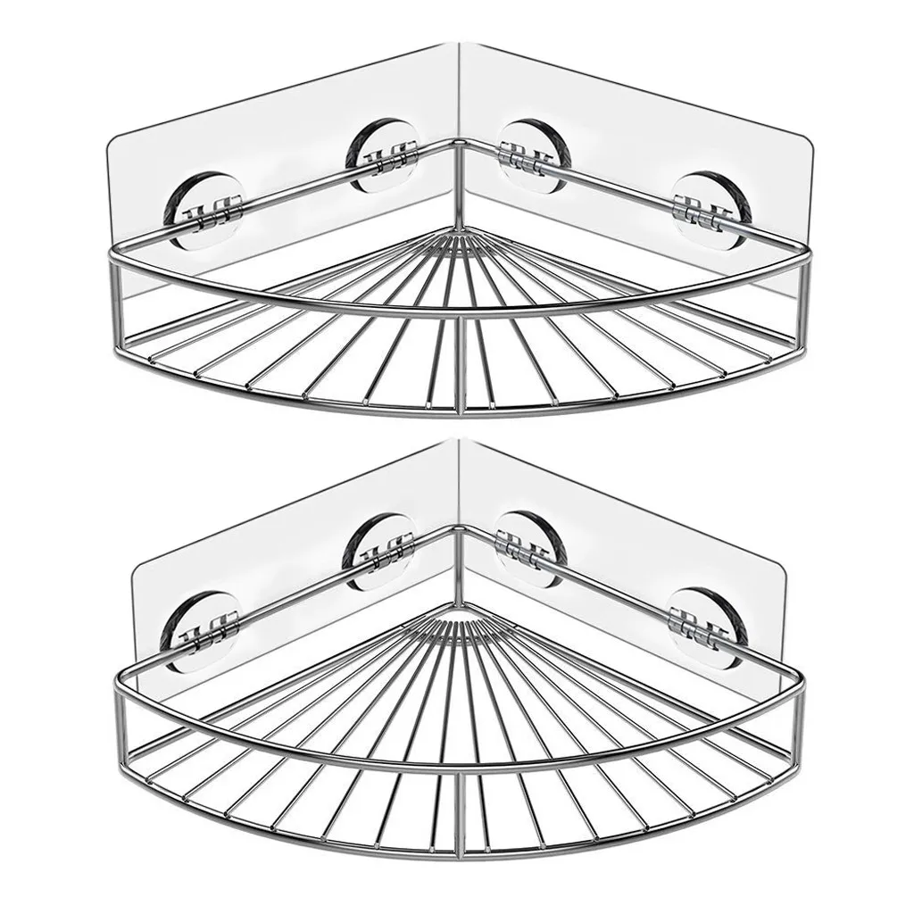 Угловой Душ Caddy из нержавеющей стали настенный органайзер для хранения на полке 2-Pack# C