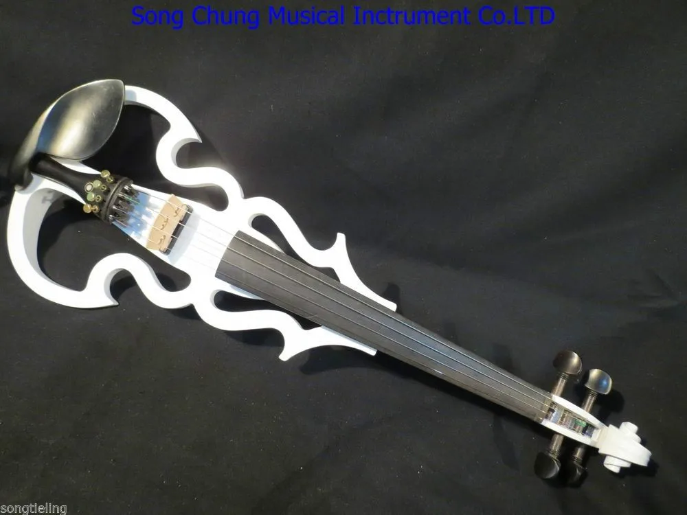 

Best white SONG Brand streamline 4/4 electric violin,solid wood #7857