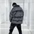 Зимний водонепроницаемый теплый прозрачный ярлык хлеб обслуживание Снег Катание на лыжах диких мужчин и женщин хлопковая одежда модный топ - Цвет: Черный