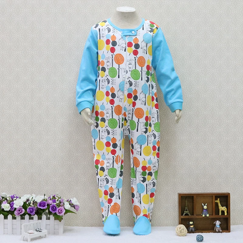 Big Boys 100% Cotton Rompers Long Sleeve Girls Sleepers One Piece Children Clothes for about 2 to 7 Years Old Baby Christmas