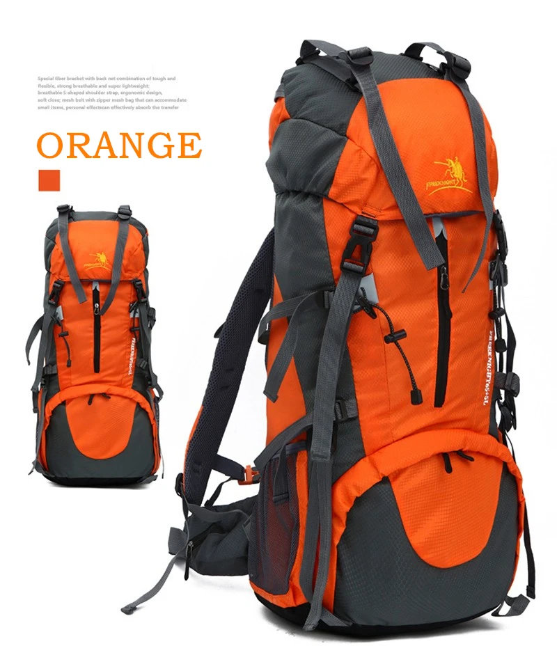 New 70L Nylon Oxford Climbing Hiking Backpack Waterproof Quality Camping Mountaineering Backpacks Men Women Outdoor Sports Bags