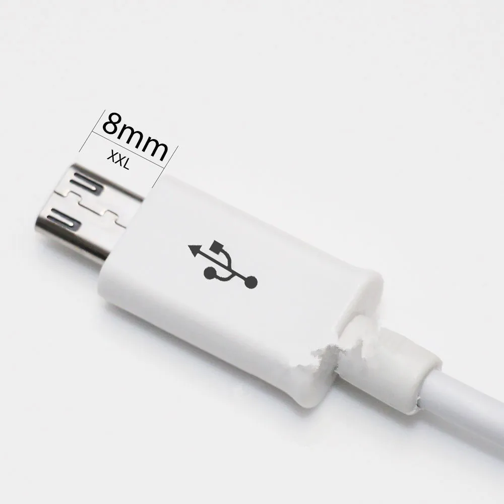 8 мм Длинный разъем Micro Usb головка 1 м быстрое зарядное устройство USB для Xiaomi Redmi 5/Plus/5A/Note 4x Geotel G1 HOMTOM Ht20 Ht50 ZOJI Z6 Z7