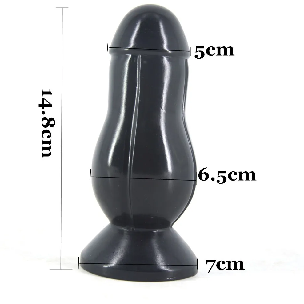 Huge Butt Plug Large Unisex Black Purple Anal font b Dildo b font Sex Toy