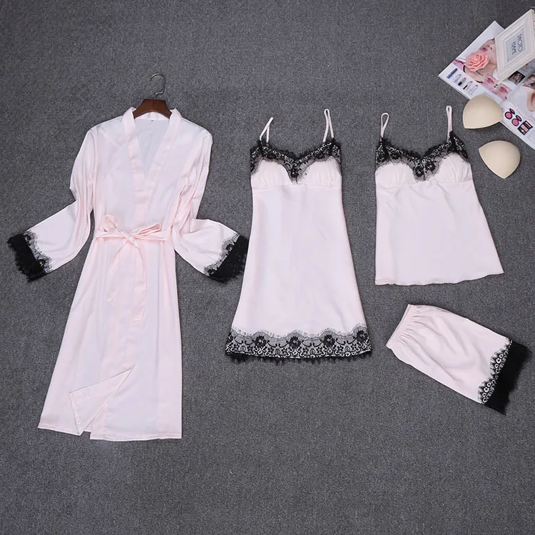 Новинка сексуальный женский комплект из 4 предметов топ на бретелях и штаны