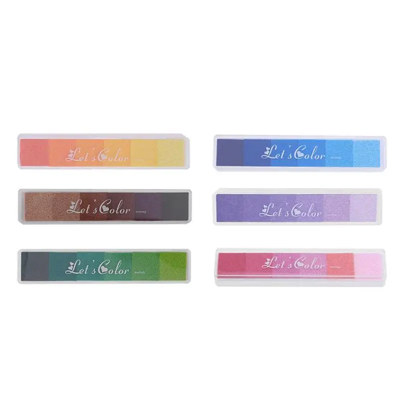 

Gradient Colorful Inkpad Home Seal Ink Pad DIY Art Scrapbooking Inkpad for Decorating Diary Book Paper Card Handicraft Tool