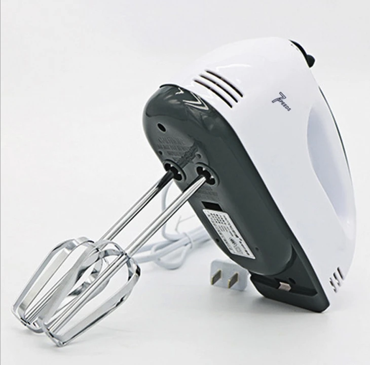 7 Speed 180W Handheld Electric Food Blender Double Whisk Eggs Mixer