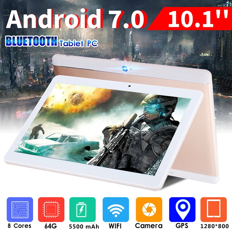 

2019 New 10.1 inch Android 7.0 Octa Core 3G Call Tablet Pc 4GB 64GB WiFi laptop 3G 4G Dual SIM card Phone Call Tab pc tablets 10