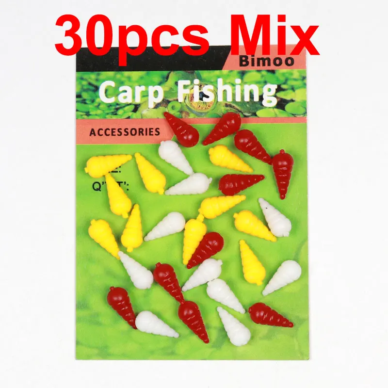 30pcs mix color Bimoo 30 шт./пакет для рыбалки на карпа, Мягкий силикон, поддельные груди приманки личинка Улитка рыбалка приманка Кукуруза опускается на дно черный наживка для ловли Карпов - Цвет: 30pcs mix color