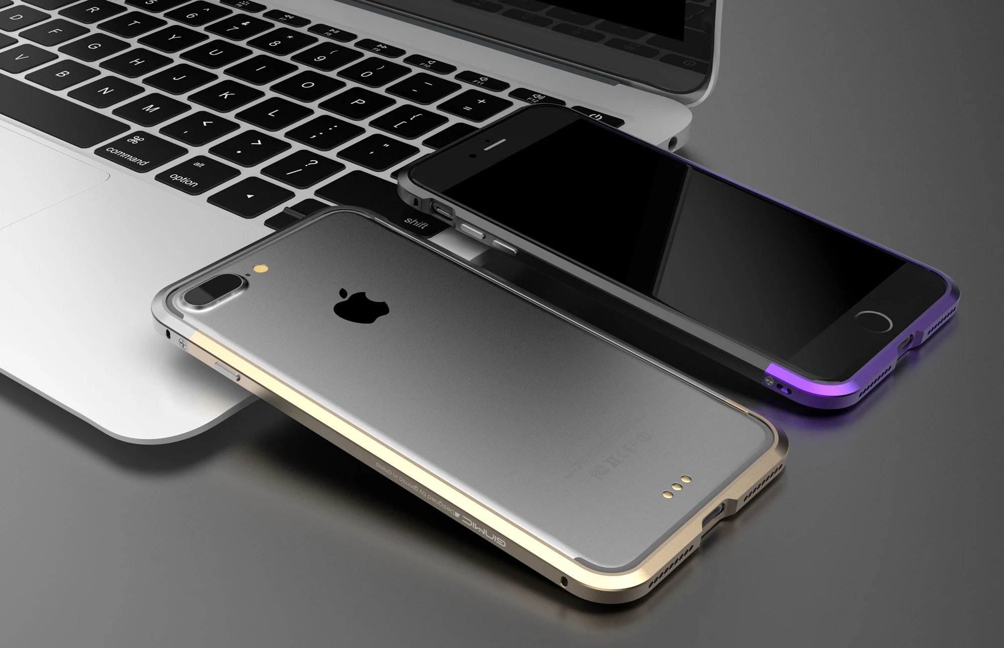 Goedkoop Dulcii voor iPhone 8 Plus case luxe Twee kleur L Vormige Schroef Lock Metal Bumper Frame voor iPhone 7 Plus 8 Plus case bescherming