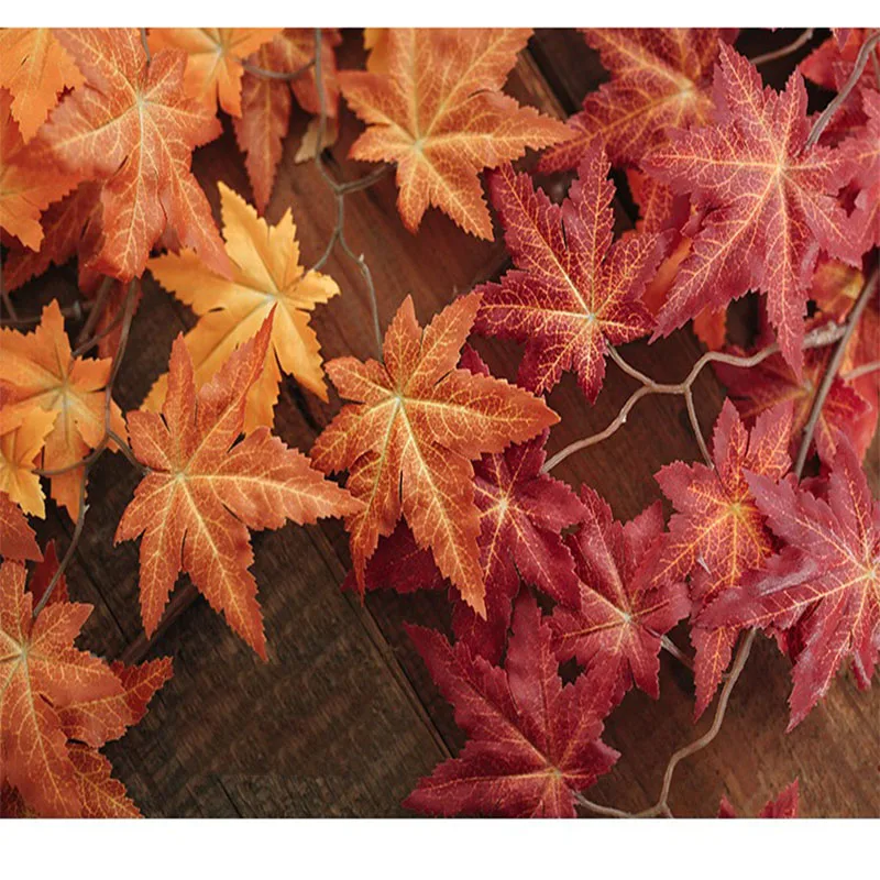 

3 color children Photo background accessories simulation maple leaf decoration newborn photography props