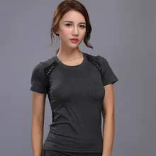 Brand Sport Women'S Yoga Shirt Running Gym Short Sleeve Shirt Breathable Ladies Tees Yoga Tank Top Sport Gym T Shirt Women